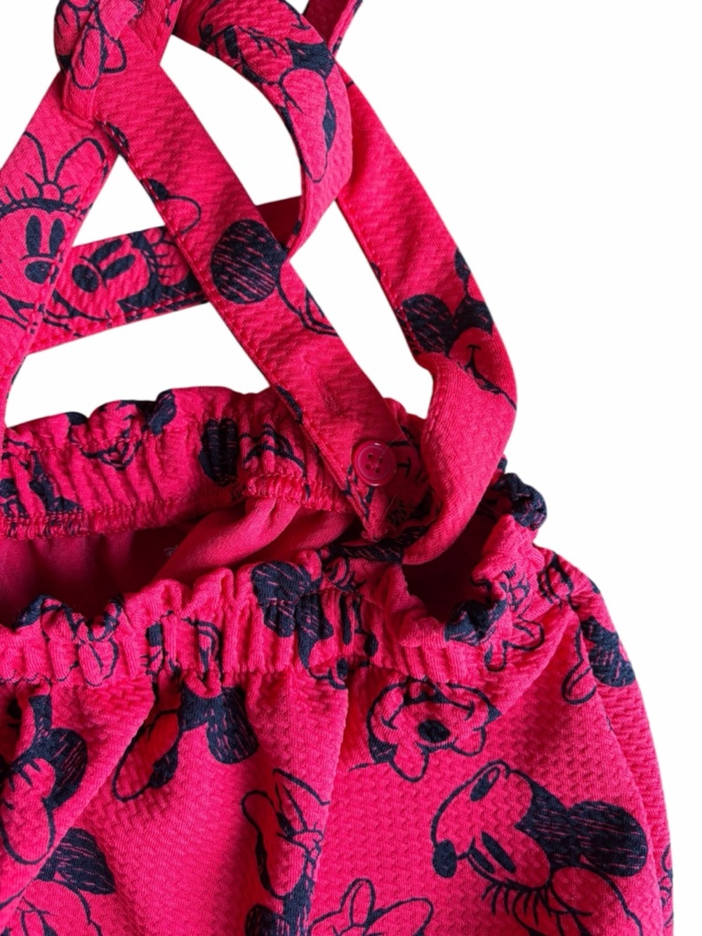 Girls Red Minnie Mouse Print Dress - Picture 2 of 6